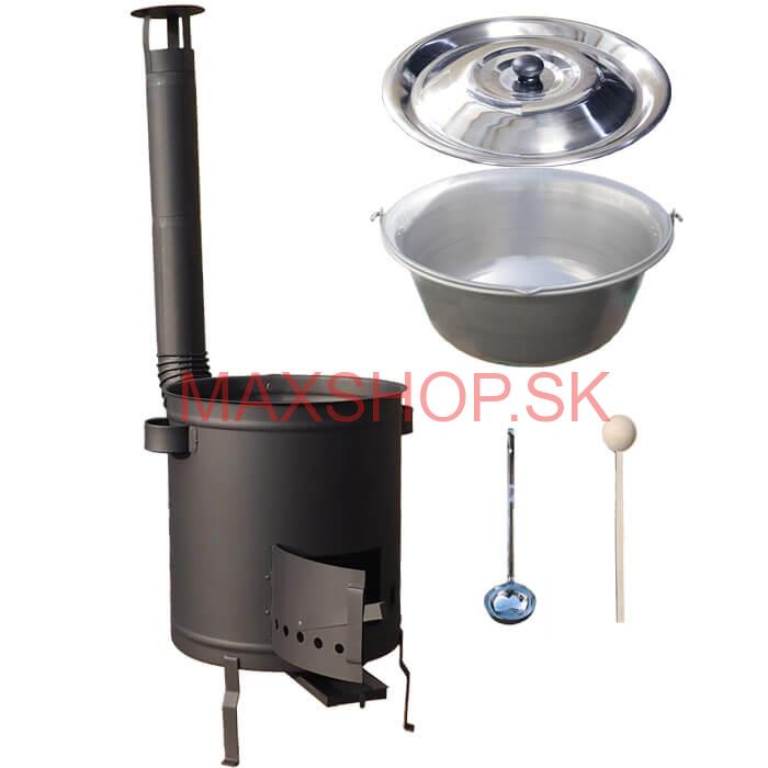 Nerezový kotlík 20 L (1,5 mm) + hrubostenná (1,5 mm) a žiaruvzdorná kotlina 42 PLUS 600