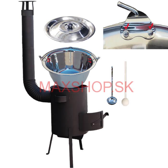 Antikorový kotlík 20 L (0,8 mm) + žiaruvzdorná kotlina 42 PLUS 600 4 MM