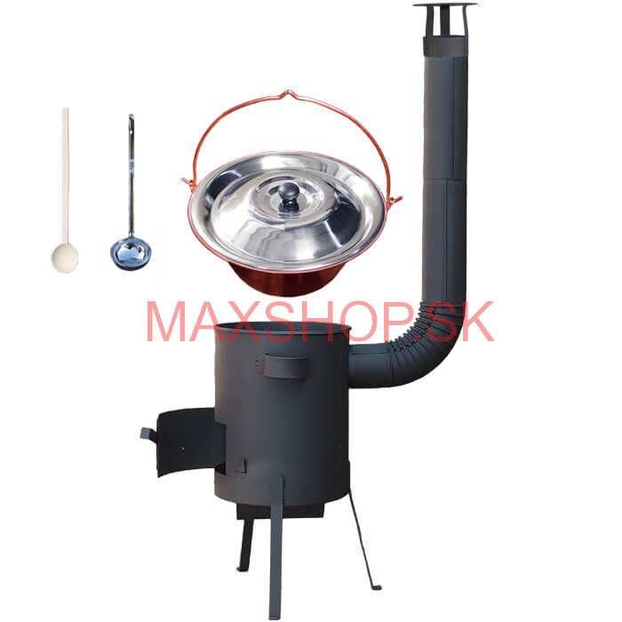 Medený kotlík 30 L (1,2 mm) + žiaruvzdorná kotlina 45 PLUS 600 4 MM