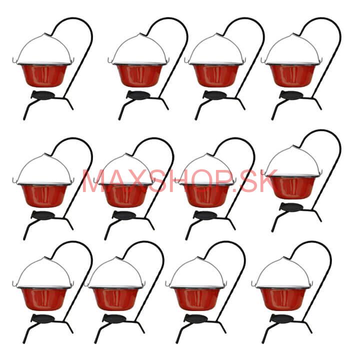Servírovacia súprava SMALT RED 12 ks