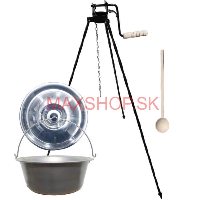Nerezový kotlík 30 L (1,5 mm)+ stojan s kladkou VAR