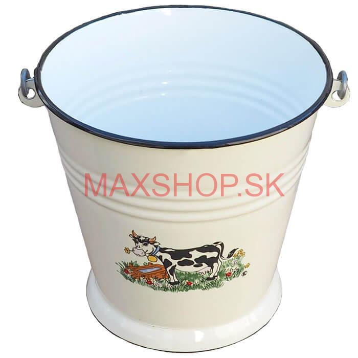 Smaltované vedro 5 L DECOR Kravička