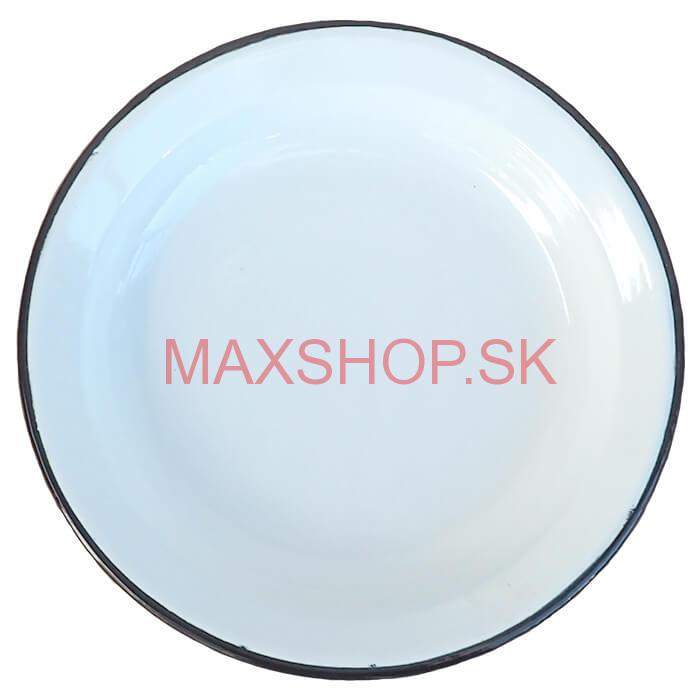 Smaltovaný tanier 28 cm Biely