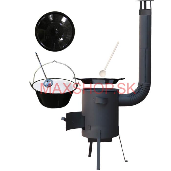 Smaltovaný kotlík 13 L + Paella panvica 38 cm + žiaruvzdorná kotlina 36 PLUS 600 4 MM