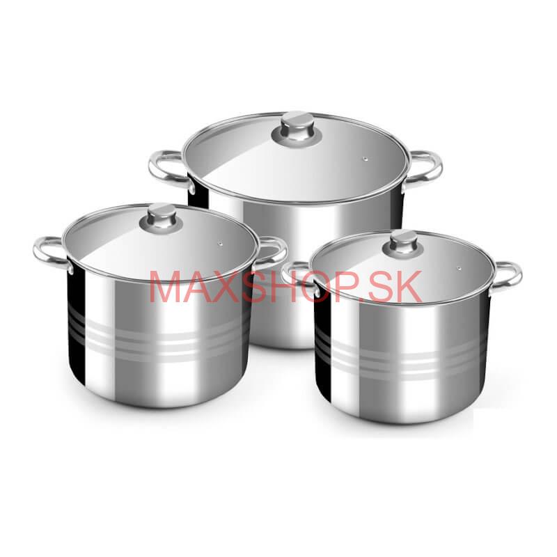 Nerezové hrnce 3 ks