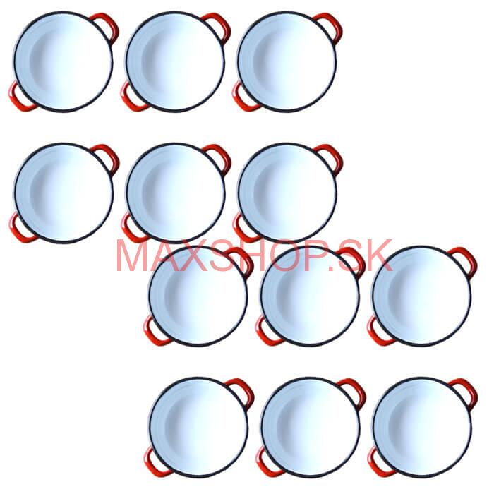 Súprava smaltovaných selských misiek 14 cm 12 ks