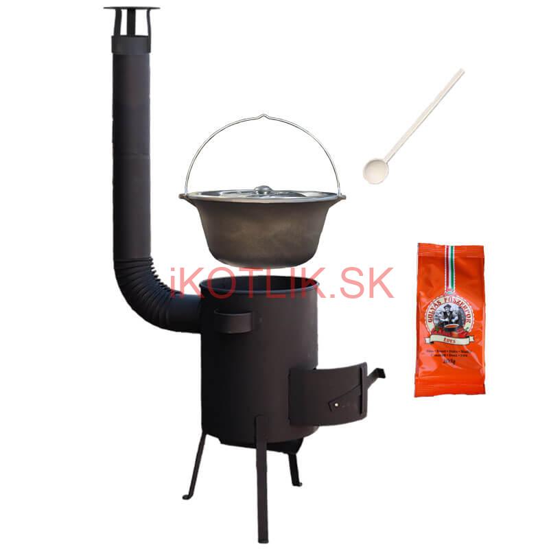 Liatinový kotlík 16 L + žiaruvzdorná kotlina 36 PLUS 600 4 MM