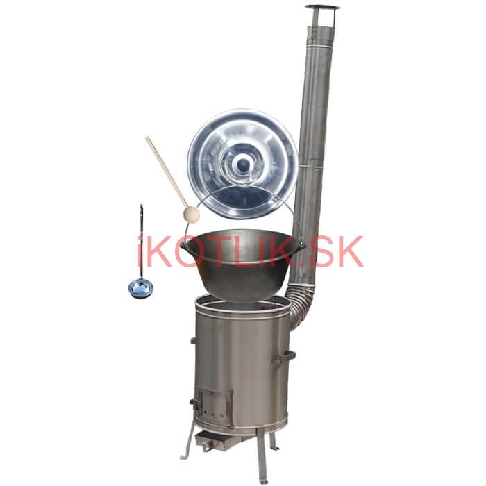 Liatinový kotlík bez povrchovej úpravy 10,8 L + Nerezová kotlina 33 LUX