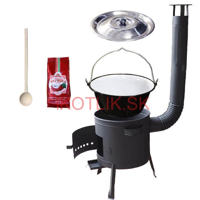 Smaltovaný kotlík 22 L (1,2 mm) + hrubostenná (1,5 mm) žiaruvzdorná kotlina BALKY STRONG 42 PLUS 600