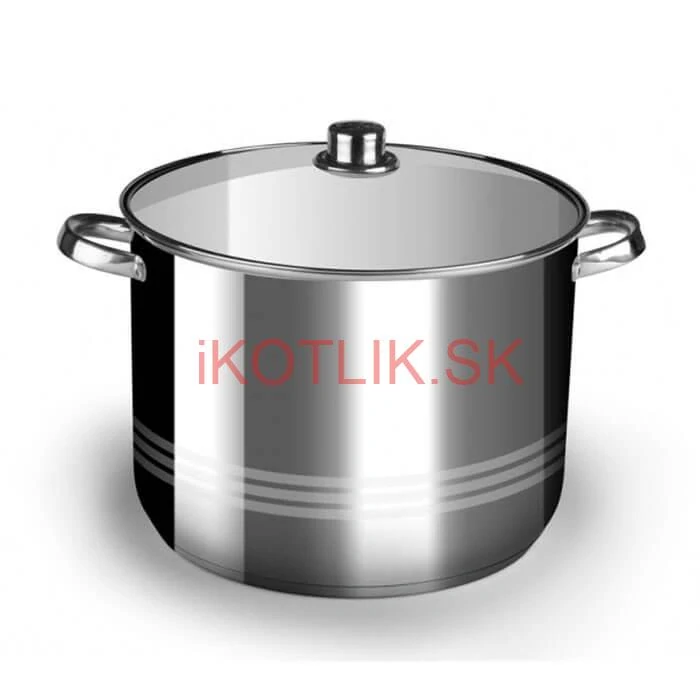 Nerezový hrniec 9 L + sklenená pokrievka