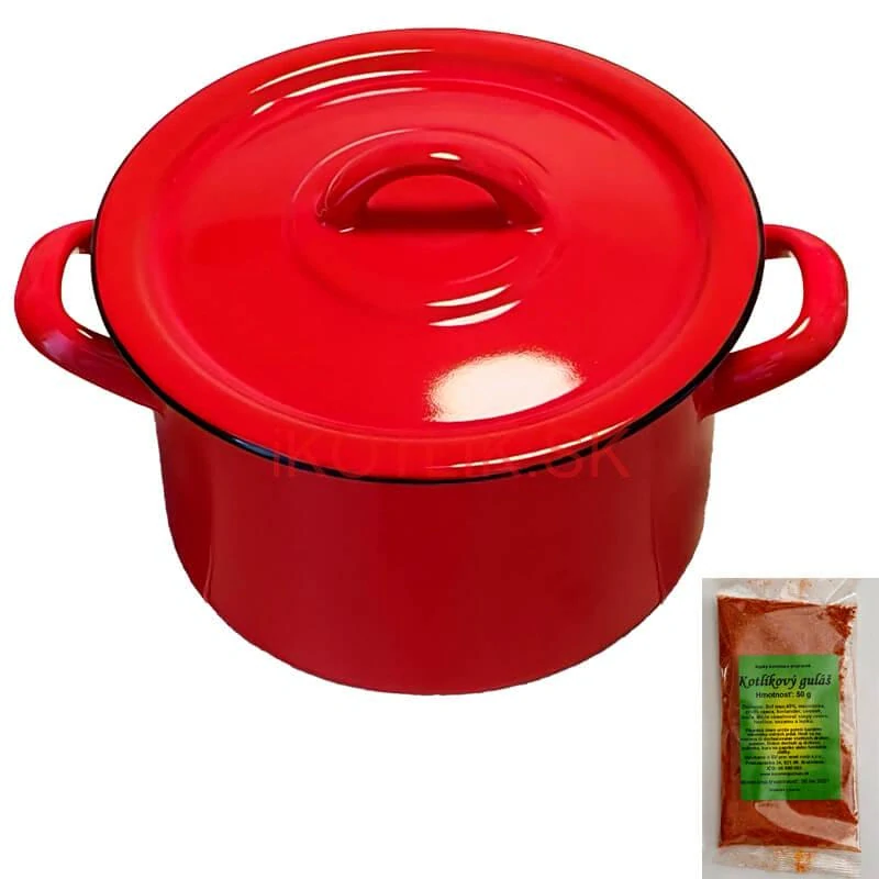 Smaltovaný hrniec s pokrievkou COMBI 15 l + korenie na kotlíkový guláš 50 g