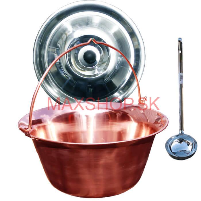 Medený kotlík 10 L (1,2 mm) + antikorová pokrievka