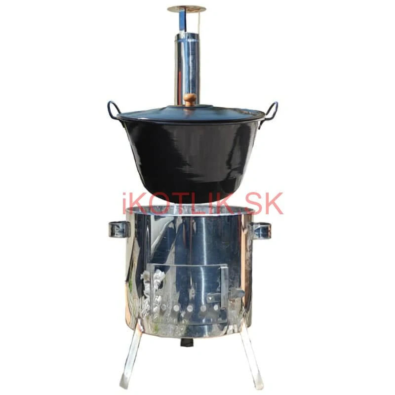 Smaltovaný kotol 70 L + nerezová kotlina 53 cm LUSTRO