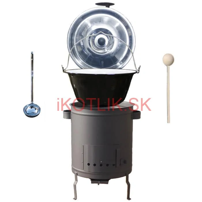Smaltovaný kotlík 16 L (1,2 mm) + hrubostenná (1,5 mm) a žiaruvzdorná kotlina 39 PLUS 600