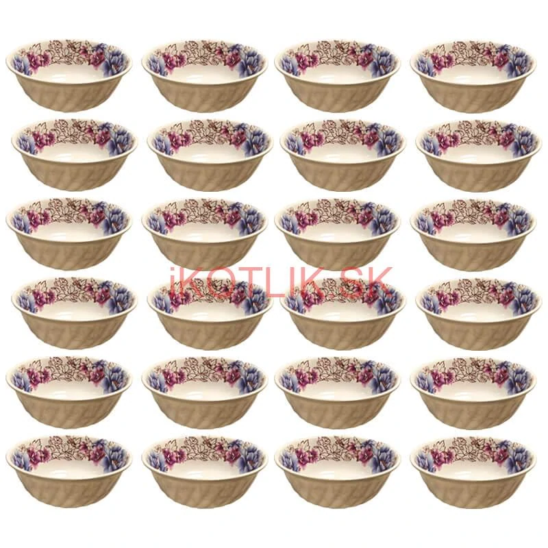 Plastová miska s kvetinovým vzorom (750 ml) – teraz v sade 24 kusov!