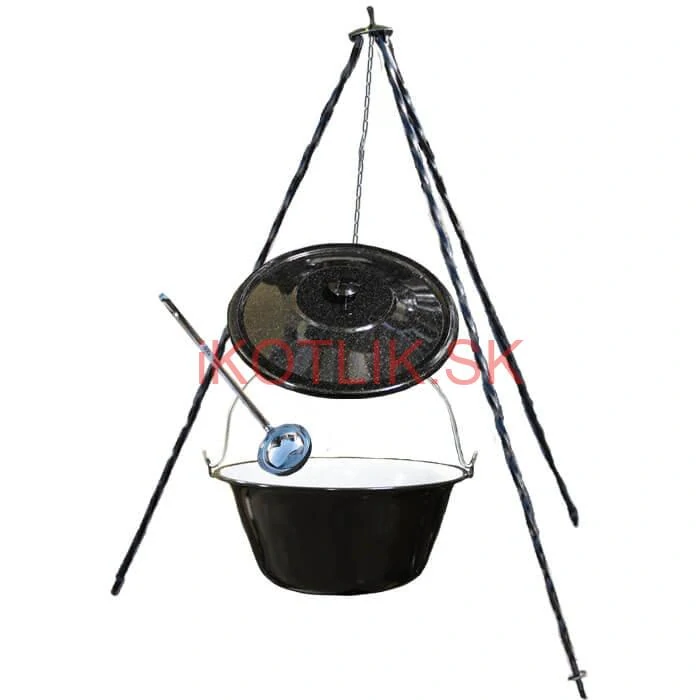 Smaltovaný kotlík 10 L+ pokrievka + stojan
