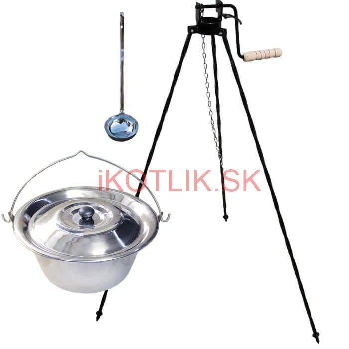 Antikorový kotlík 8 L + stojan s kladkou VAR