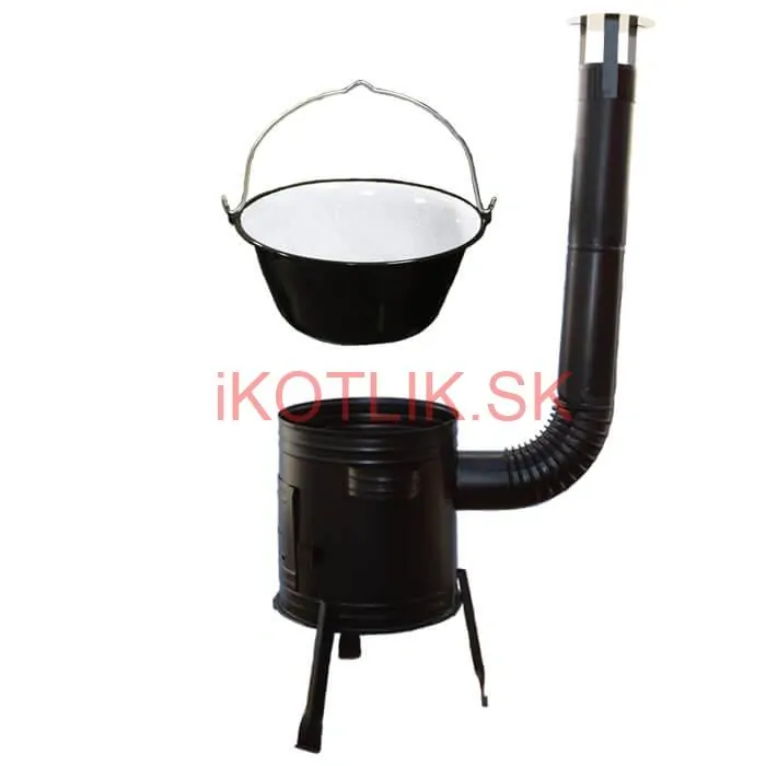 Smaltovaný kotlík 25 L (1,2 mm) + kovová kotlina 42 CLASSIC (KOV) Easy party