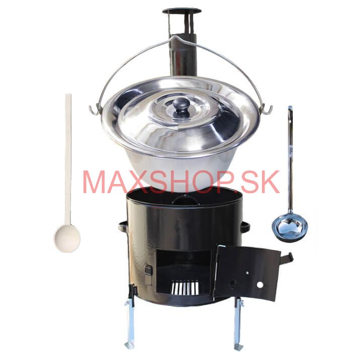 Kotlíkový gulášový set + antikorový kotlík 15 L (1,2 mm) Smalt Party