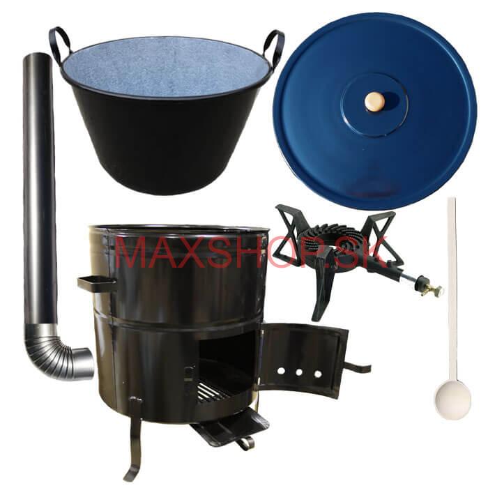 Zabíjačková súprava + smaltovaný kotol 80 L + horák KEMPER