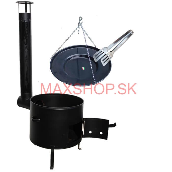 Grilovacia panvica s retiazkou + kotlina 39 cm