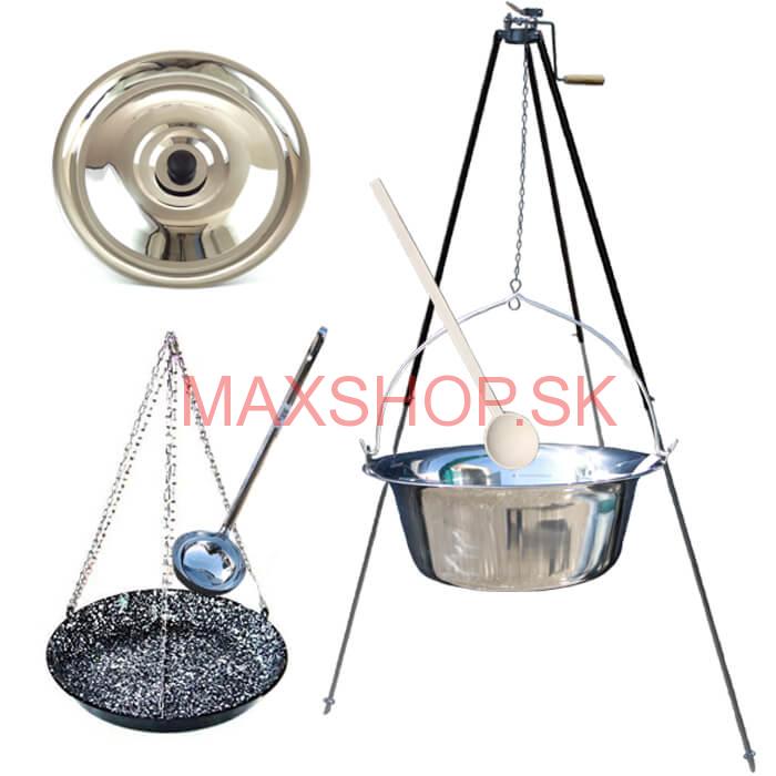 Kotlík s trojnožkou VAR 14 L ANTIKOR + Grilovacia panvica 