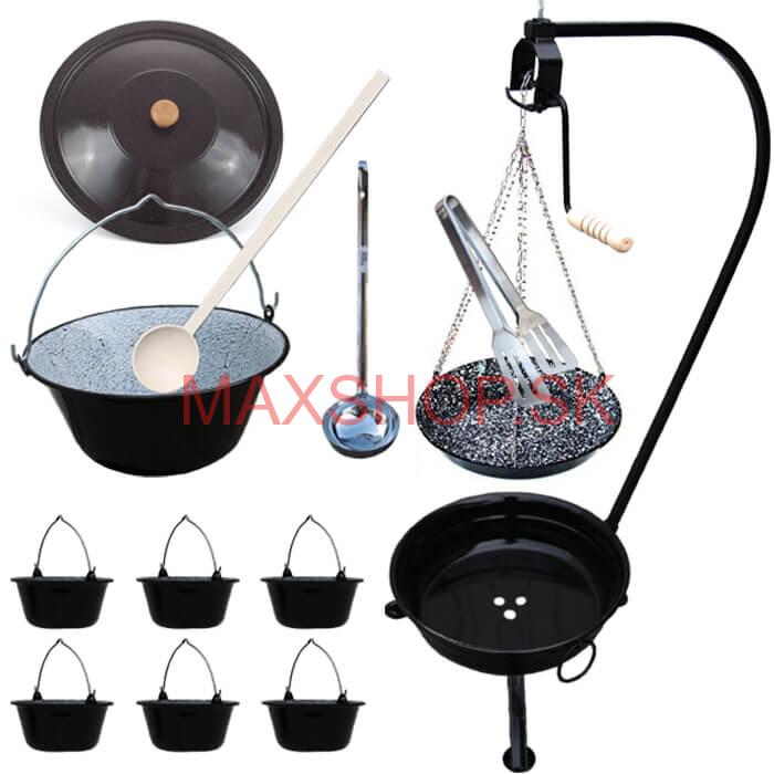 Kotlíková súprava 25 L SMALT + grilovacia panvica PARTY MIX