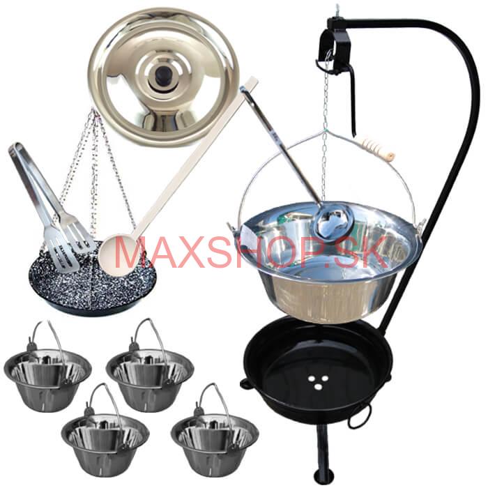 Kotlíková súprava 10 L NEREZ + grilovacia panvica PARTY MIX