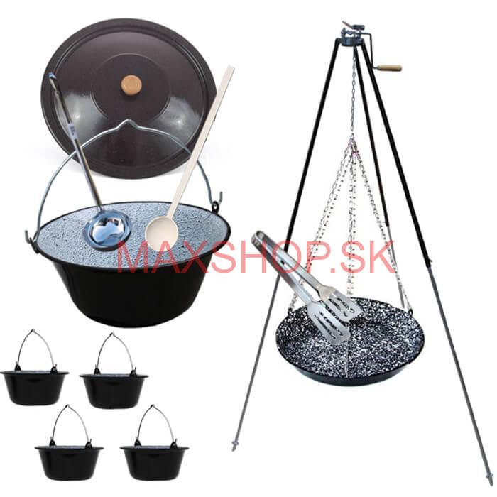 Kotlíková súprava 16 L SMALT + grilovacia panvica PARTY VAR