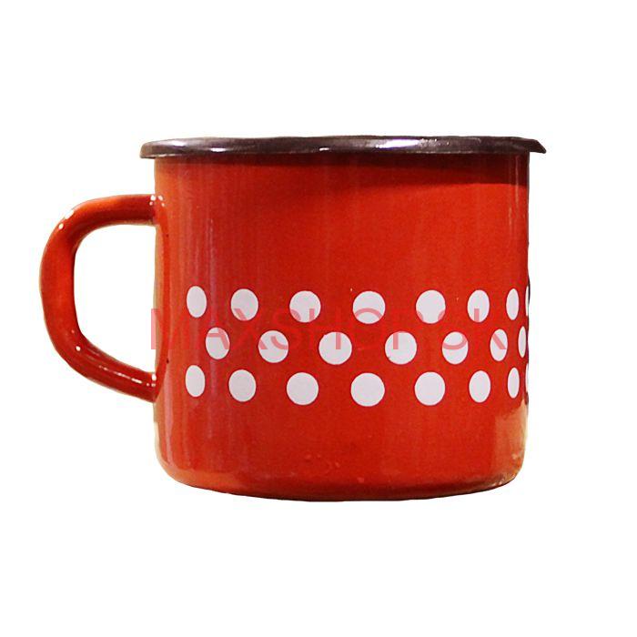 Smaltovaný hrnček 1 L (bodky)