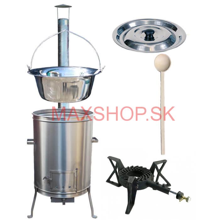 Antikorový kotlíkový set 42 LUX + antikorový kotlík (1,2 mm) 20 L + horák KEMPER