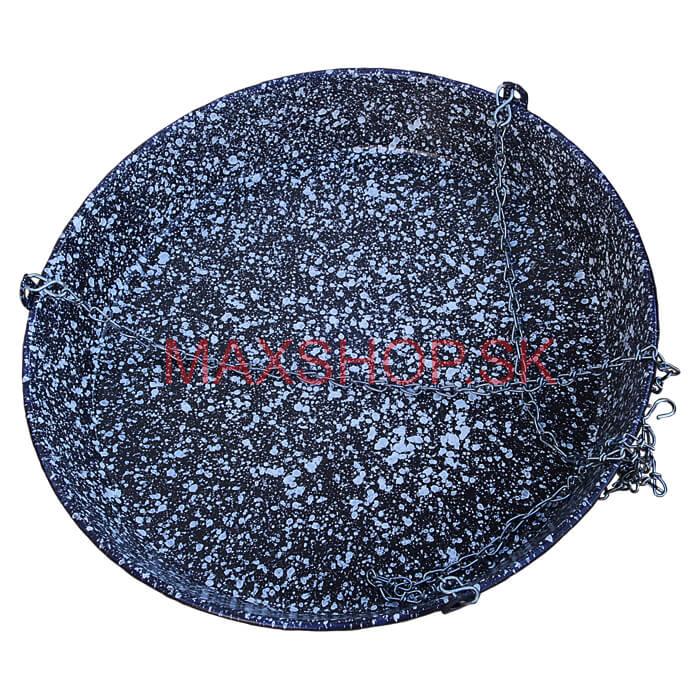 Smaltovaná panvica s reťazou