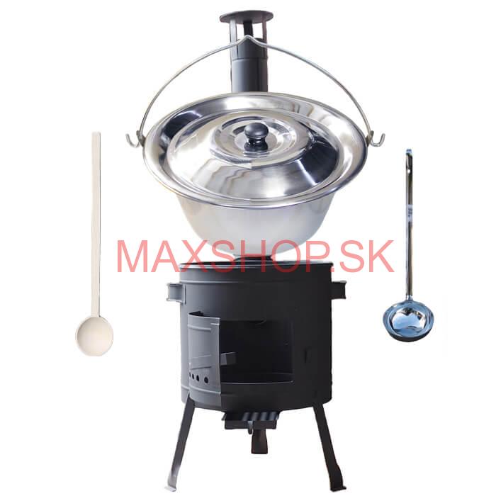 Kotlíkový gulášový set 42 PLUS 600 + nerezový kotlík 22 L (0,8 mm)