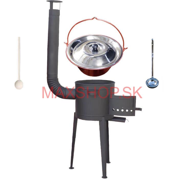 Kotlíkový gulášový set 42 PLUS 600 + medený kotlík 20 L (1,2 mm)