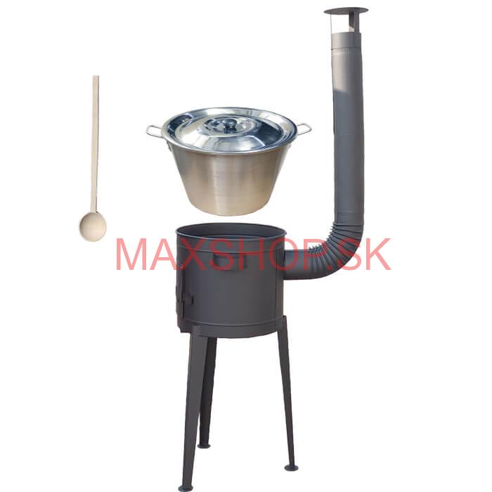 Nerezový kotol 40 L + vysoká kotlina 45 PLUS 600 (žiaruvzdorná farba)