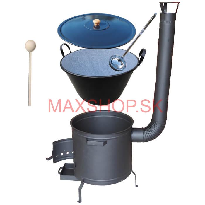 Smaltovaný kotol 70 L + žiaruvzdorná kotlina 53 cm PLUS 600