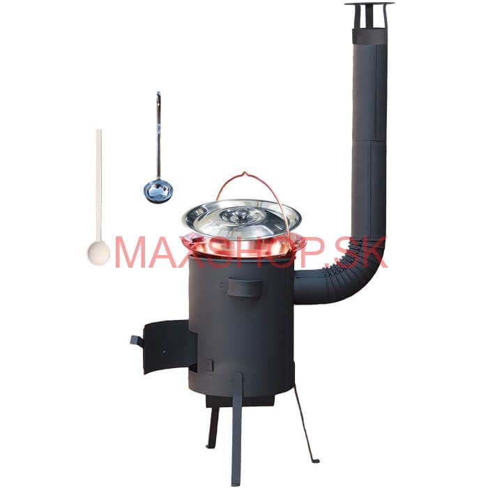 Medený kotlík 30 L (1,2 mm) + žiaruvzdorná kotlina 45 PLUS 600 4 MM