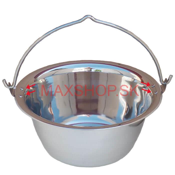 Antikorový kotlík 20 L (0,8 mm) s nitmi