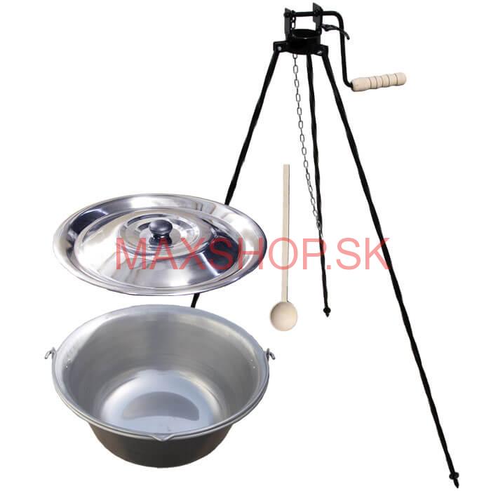 Nerezový kotlík 30 L (1,5 mm)+ stojan s kladkou VAR