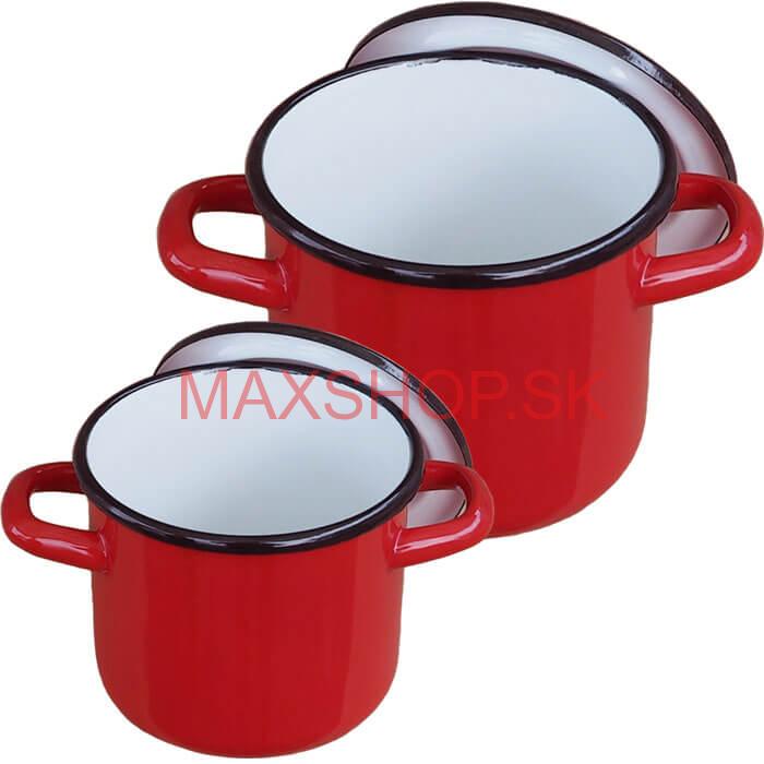 Smaltované hrnce s pokrievkami 1 L + 2 L Classic