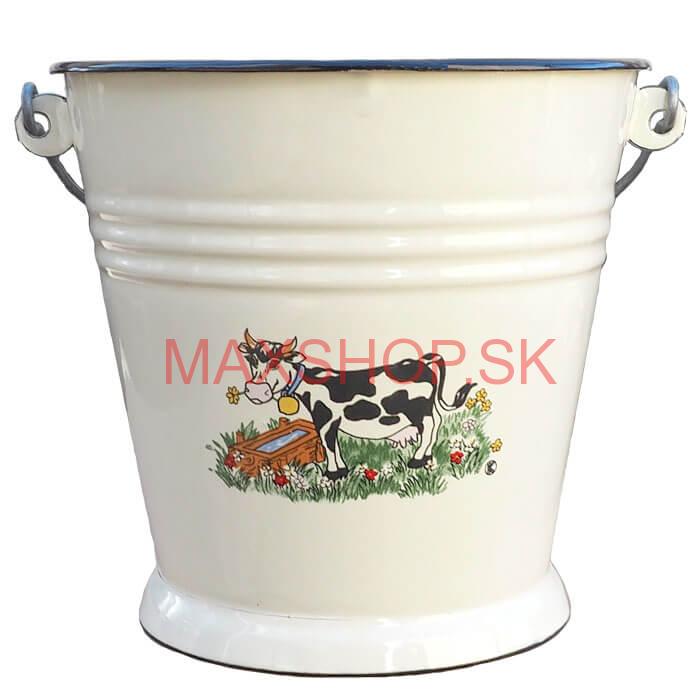 Smaltované vedro 5 L DECOR Kravička