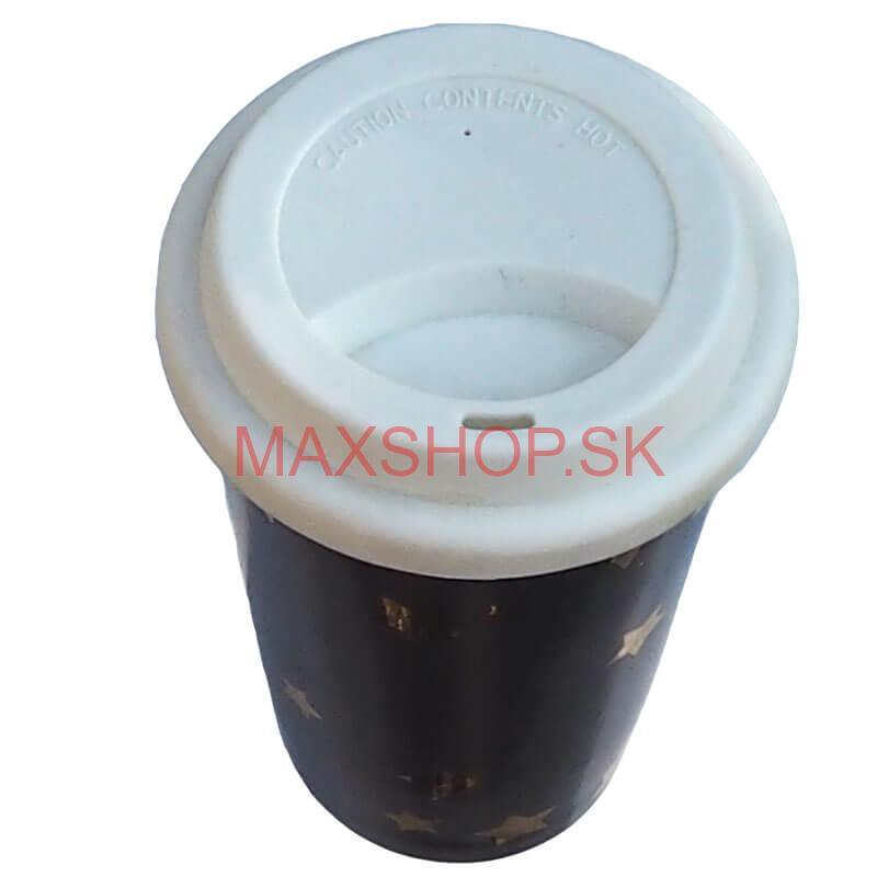 Keramický hrnček s vrchnákom - hnedý VIANOCE