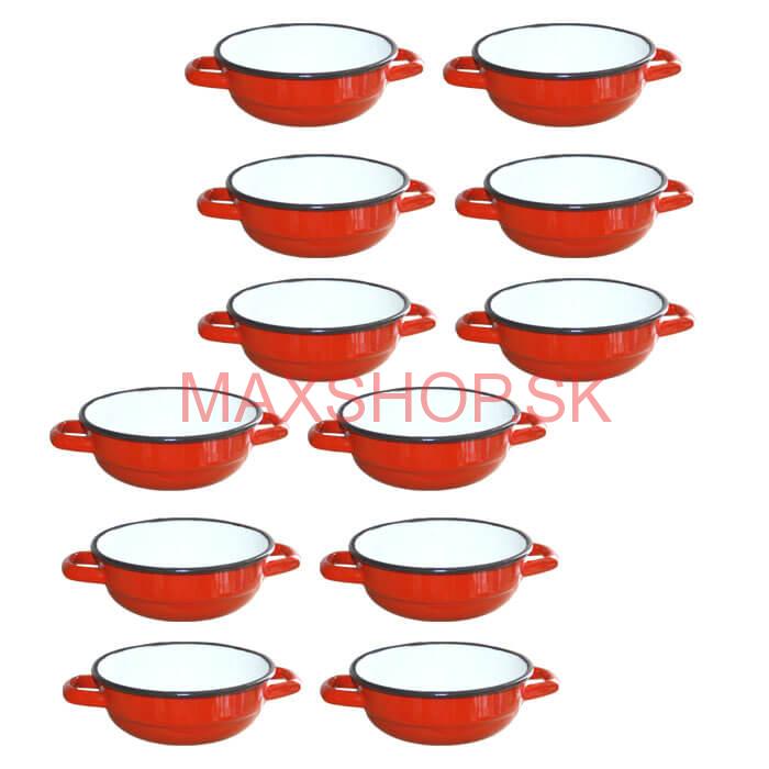 Súprava smaltovaných selských misiek 14 cm 12 ks
