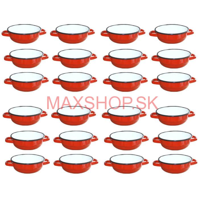 Súprava smaltovaných selských misiek 14 cm 24 ks