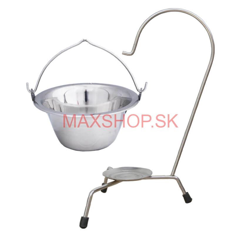 Servírovací kotlík na guláš nerezový 0,8 l + stojan