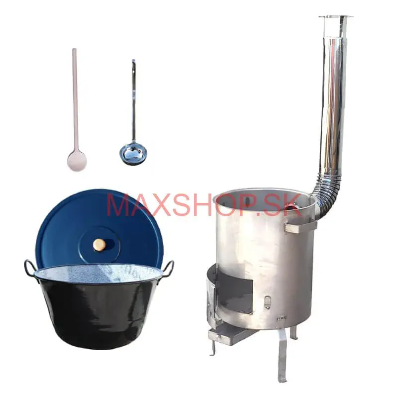 Zabíjačkový smaltovaný kotol 50 L + nerezová kotlina 1,5 mm 50 cm STRONG EXCLUSIVE
