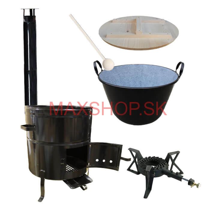 Zabíjačková súprava + smaltovaný kotol 100 L + horák KEMPER