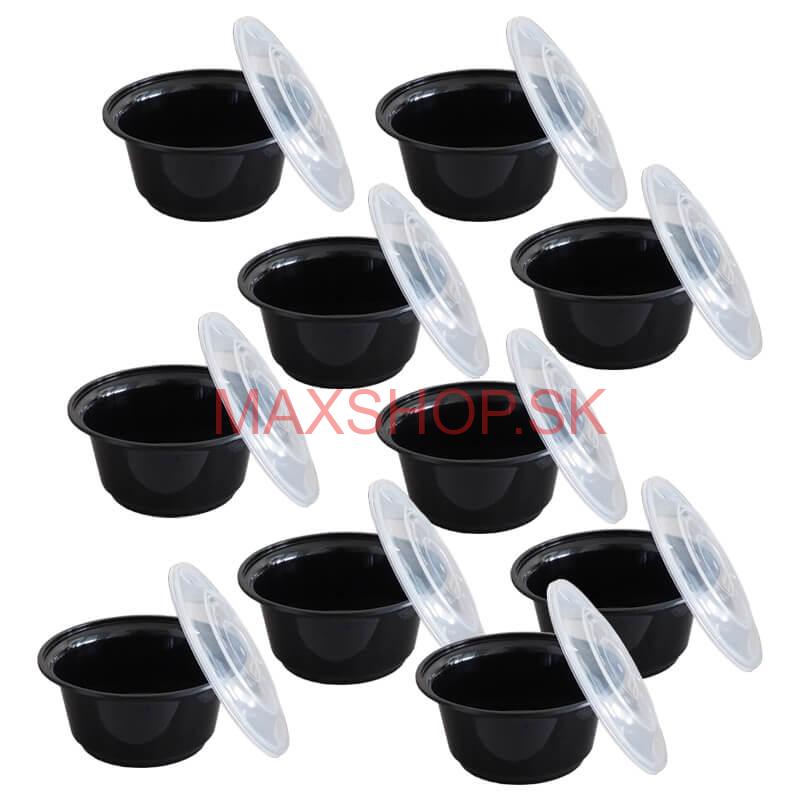 Plastové boxy (misky) na guláš + vrchnáky 1000 ml 10 ks