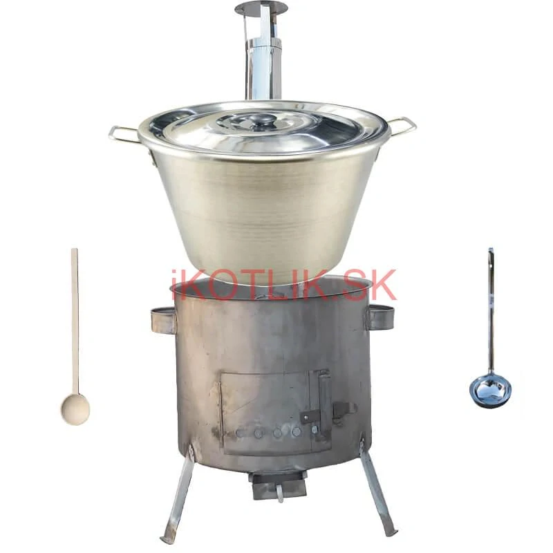 Nerezový kotol 40 L (1,2 mm) INOX + nerezová kotlina 45 cm (1,5 mm) STRONG CLASSIC