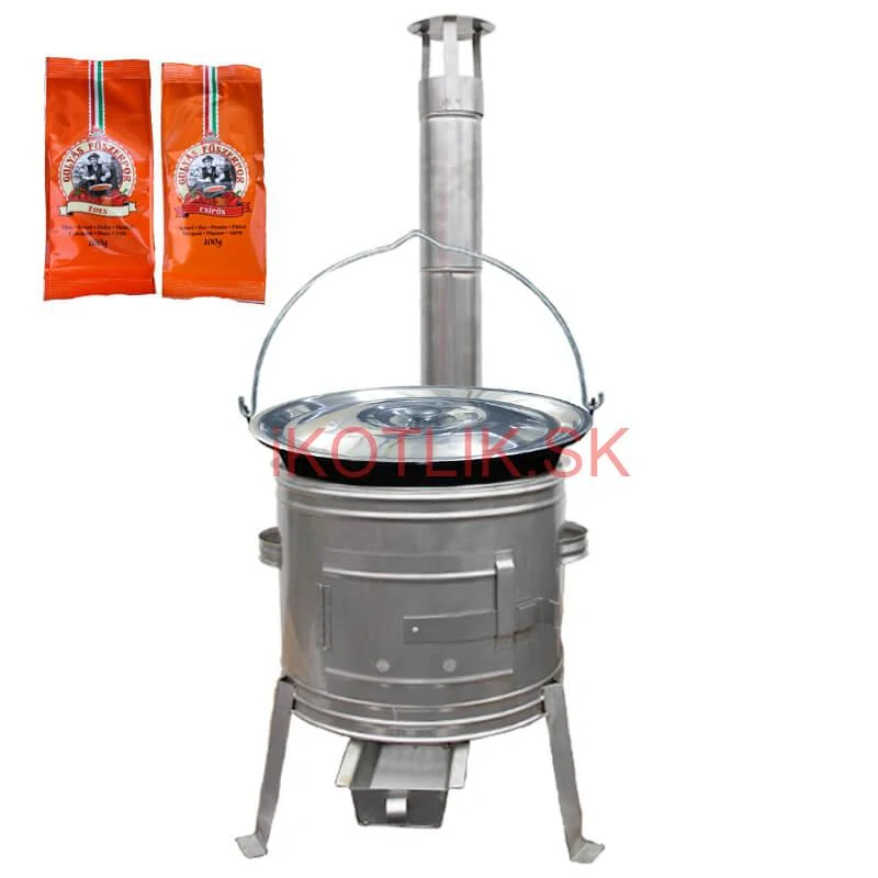 Smaltovaný kotlík 25 L + Nerezová kotlina 42 INOX + paprikové korenie na guláš - MIX 100 g
